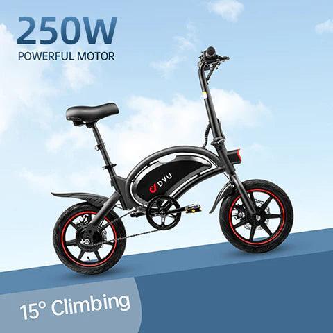 DYU D3F Upgraded Folding Electric Bike Compact and Perfect for Adults and Teens