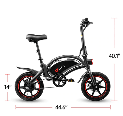 DYU D3F Upgraded Folding Electric Bike Compact and Perfect for Adults and Teens