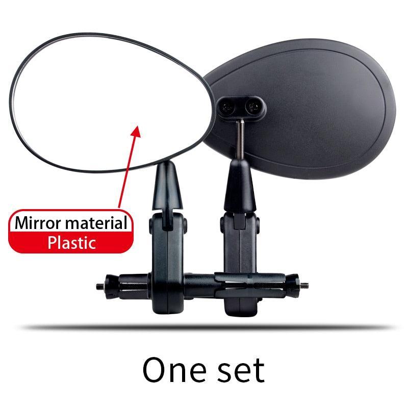 EasyDo 360° Rotating Bike Handlebar Mirror - HD Glass Rear View Mirror for Road &amp; MTB - Anti-Shake &amp; Wide Angle Safety Mirror - Fits 15-24.5mm Bars