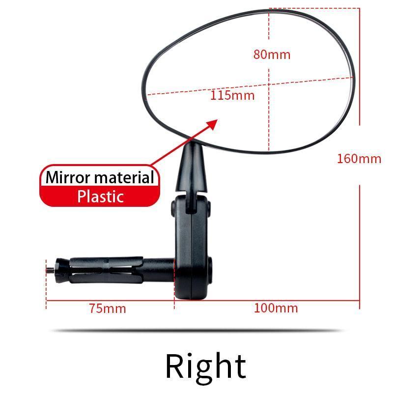 EasyDo 360° Rotating Bike Handlebar Mirror - HD Glass Rear View Mirror for Road &amp; MTB - Anti-Shake &amp; Wide Angle Safety Mirror - Fits 15-24.5mm Bars
