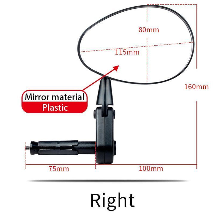 EasyDo 360° Rotating Bike Handlebar Mirror - HD Glass Rear View Mirror for Road &amp; MTB - Anti-Shake &amp; Wide Angle Safety Mirror - Fits 15-24.5mm Bars