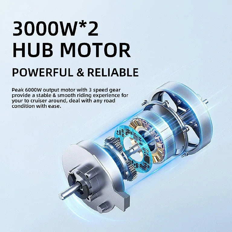 FREEBOY H8 Electric Scooter – 3000W Motor, 47 mph