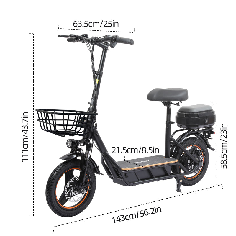 Innovative H14 E-Scooter - All-Weather IPX4 Design for Short Trips & Outdoor Adventures