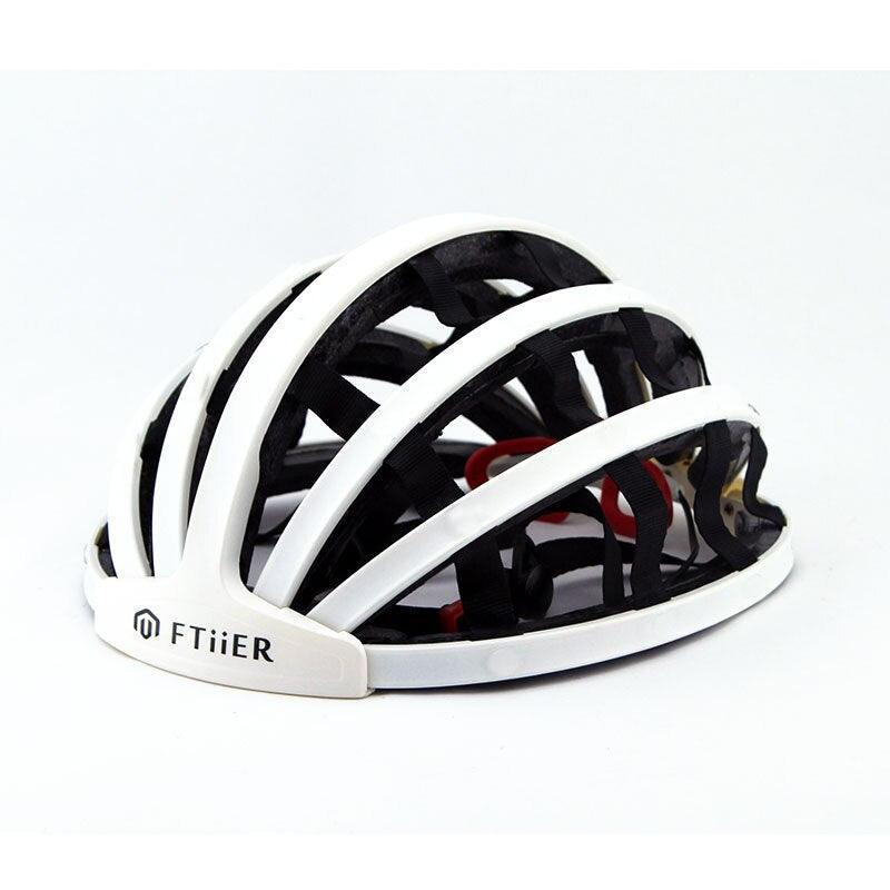 Ftiier Foldable Cycling Helmet - Ultralight 250g Portable Bike Helmet - High-Density Impact Resistant PC+EPS Protection for Road &amp; MTB (M/L)