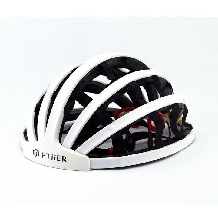 Ftiier Foldable Cycling Helmet - Ultralight 250g Portable Bike Helmet - High-Density Impact Resistant PC+EPS Protection for Road &amp; MTB (M/L)