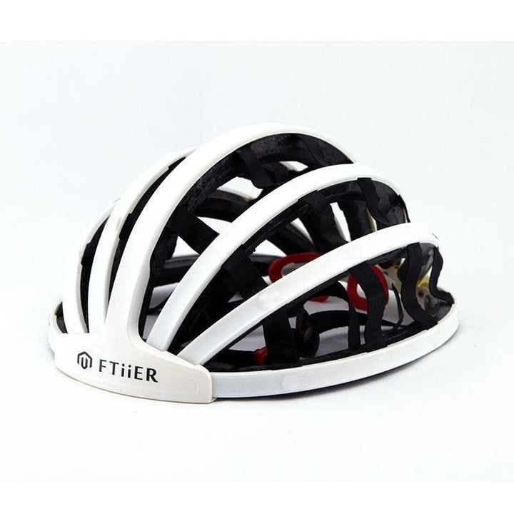 Ftiier Foldable Cycling Helmet - Ultralight 250g Portable Bike Helmet - High-Density Impact Resistant PC+EPS Protection for Road &amp; MTB (M/L)