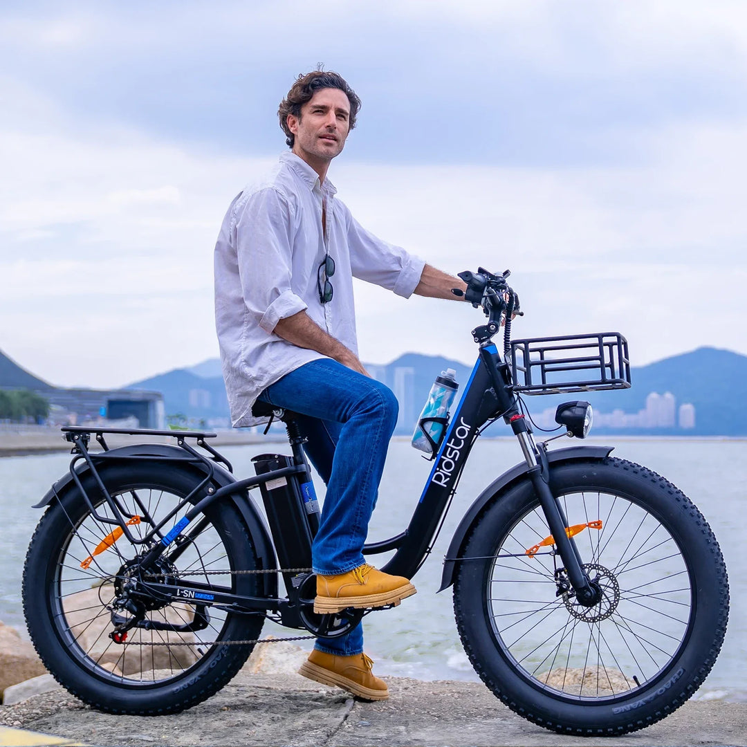 Ridstar MN26 Fat Tire Electric Bike 26 Inch 1500W Motor 48V 20Ah Step Through Commuter Ebike