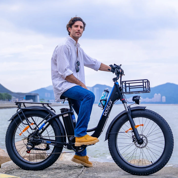 Ridstar MN26 Fat Tire Electric Bike 26 Inch 1500W Motor 48V 20Ah Step Through Commuter Ebike