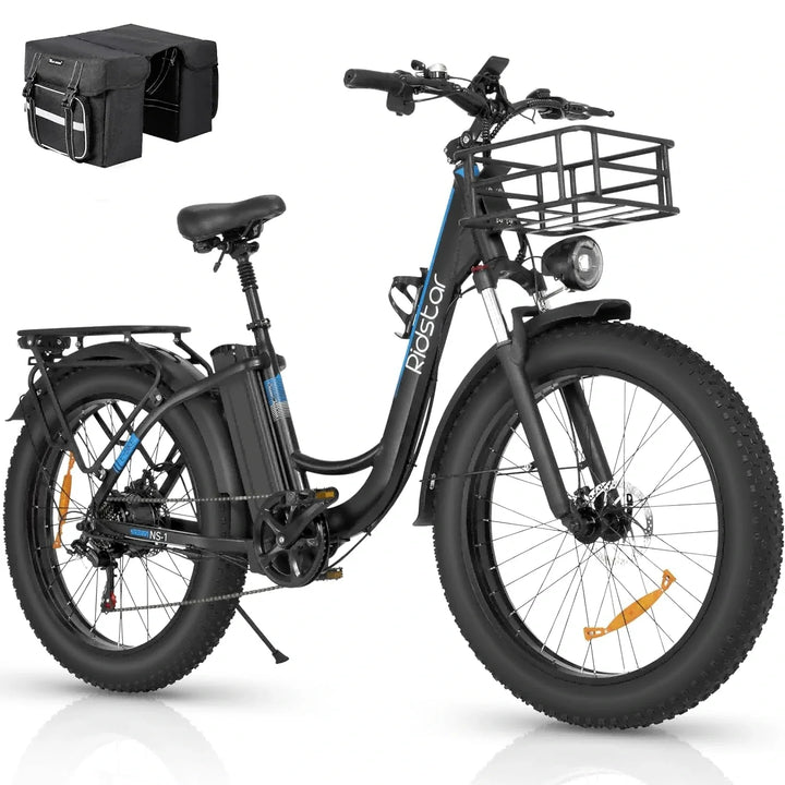 Ridstar MN26 Fat Tire Electric Bike 26 Inch 1500W Motor 48V 20Ah Step Through Commuter Ebike