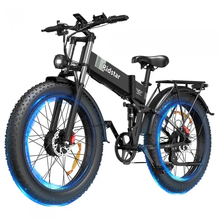 Ridstar H26 Pro Folding Fat Tire Electric Bike | 1500W Power Motor, 48V 20Ah Battery, 3-Second Quick Fold 26" All-Terrain Mountain E-Bike