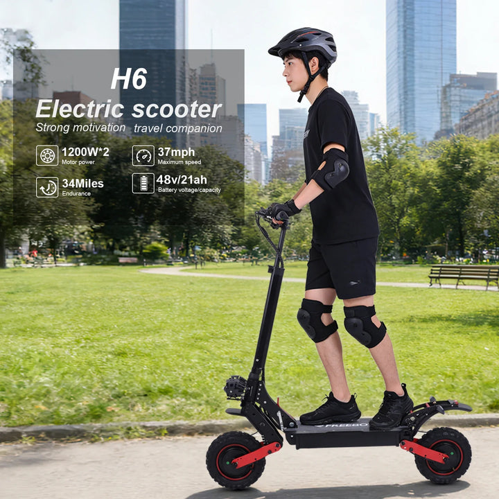 FREEBOY H6 Electric Scooter – 1200W Motor, 60 km/h