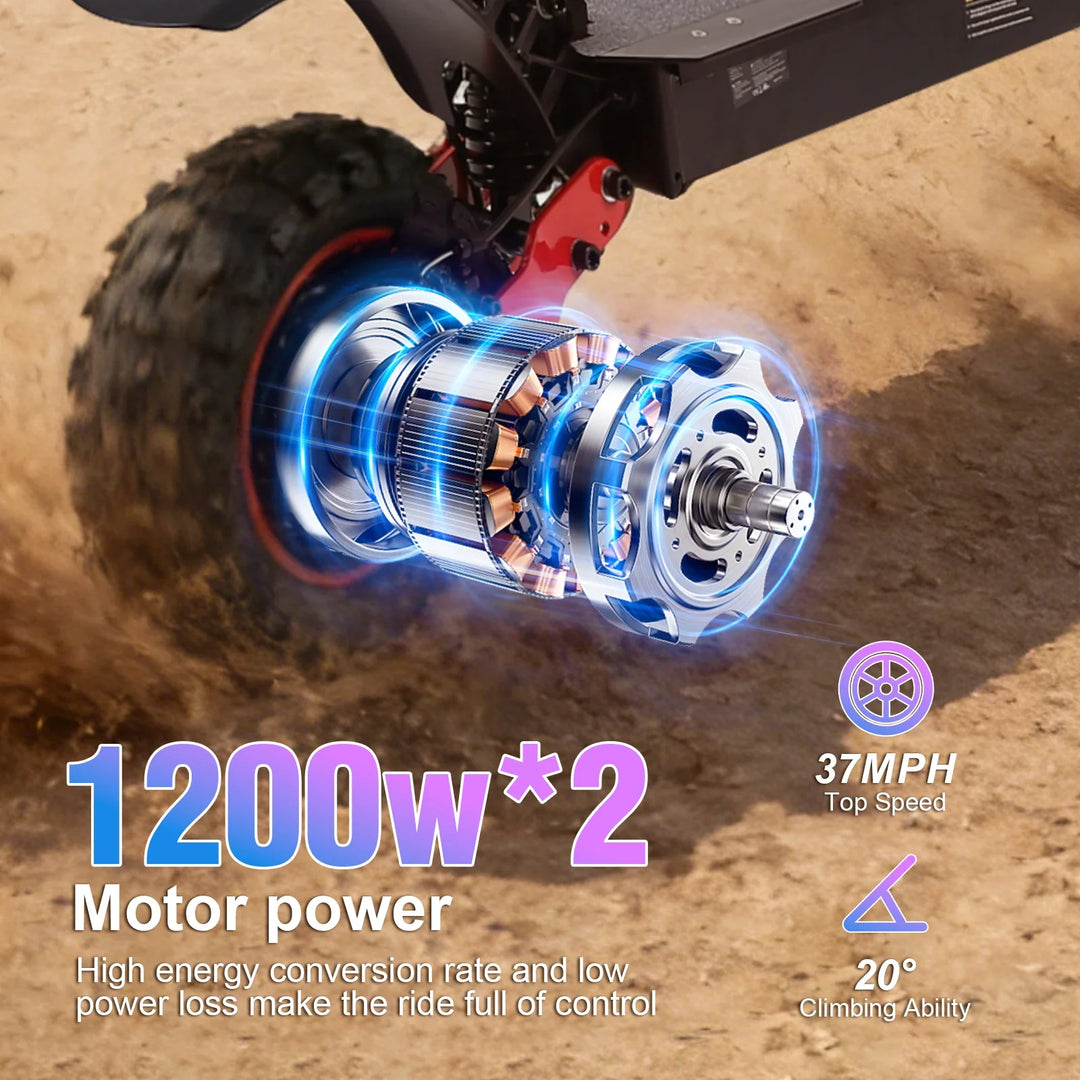 FREEBOY H6 Electric Scooter – 1200W Motor, 60 km/h