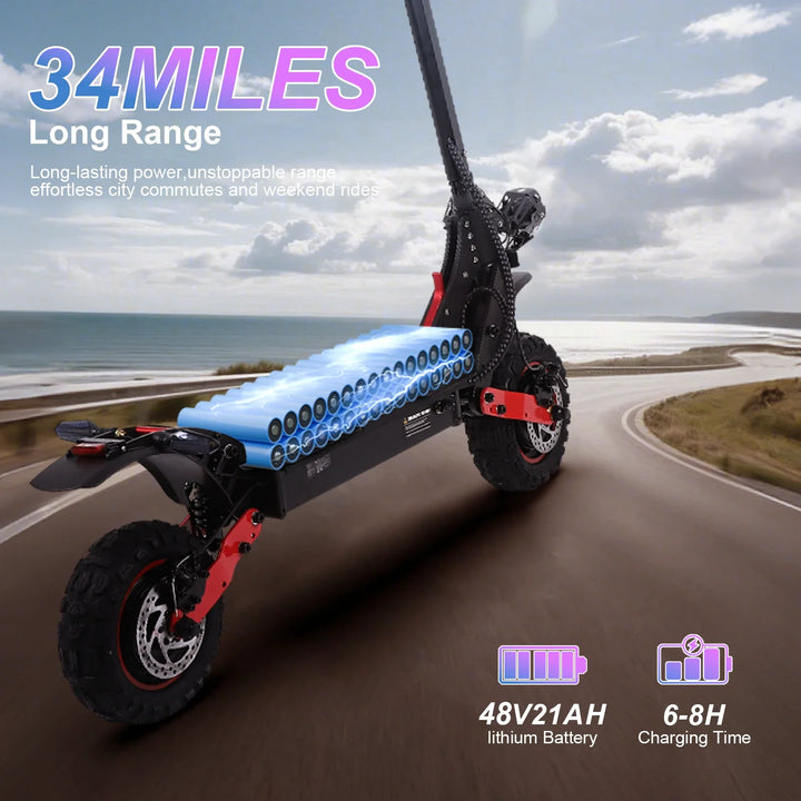 FREEBOY H6 Electric Scooter – 1200W Motor, 60 km/h