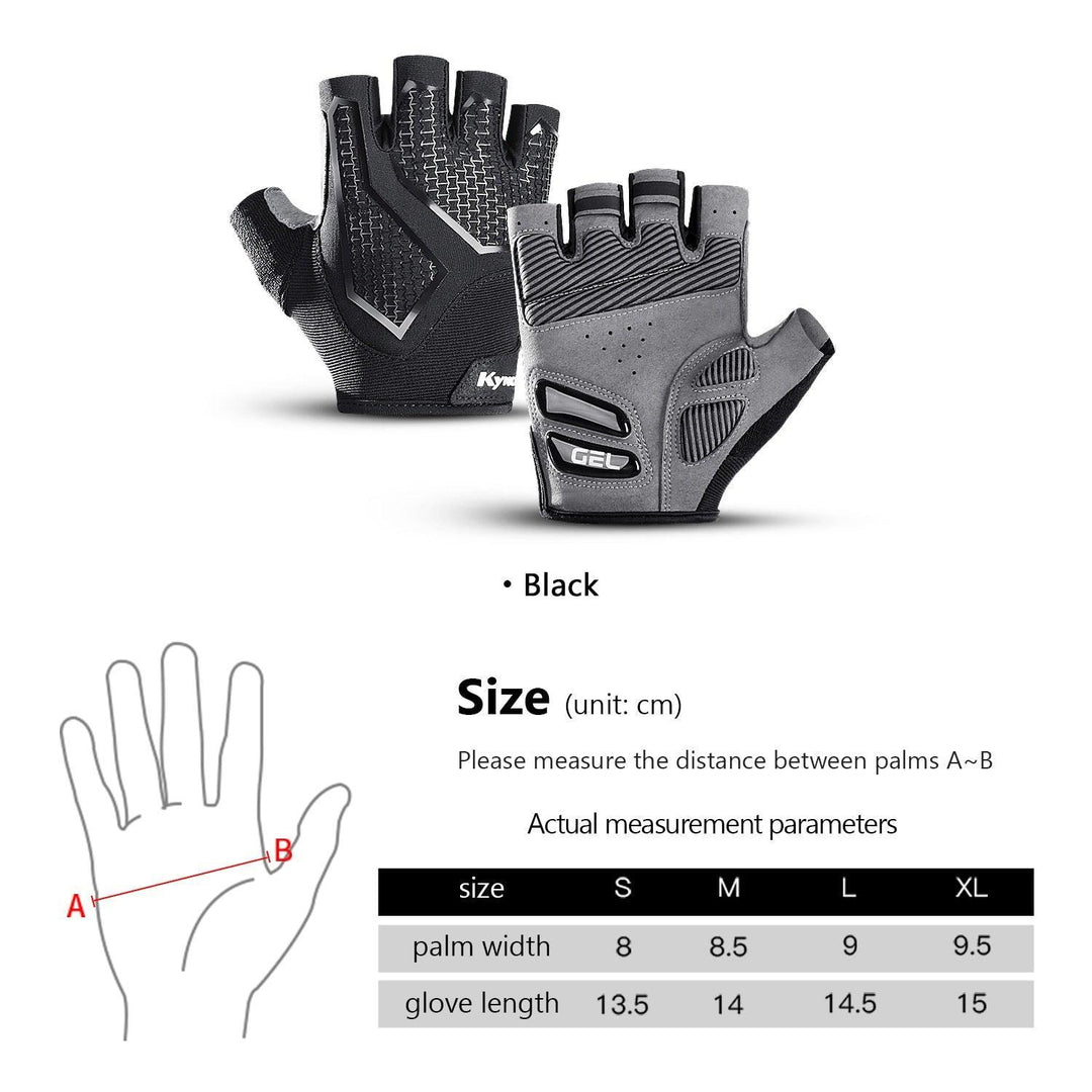 Fezrgea Gel Liquid Silicone Cycling Gloves - Half Finger Breathable MTB Road Bike Mittens - Shock-Absorbing &amp; Washable Universal Riding Gloves
