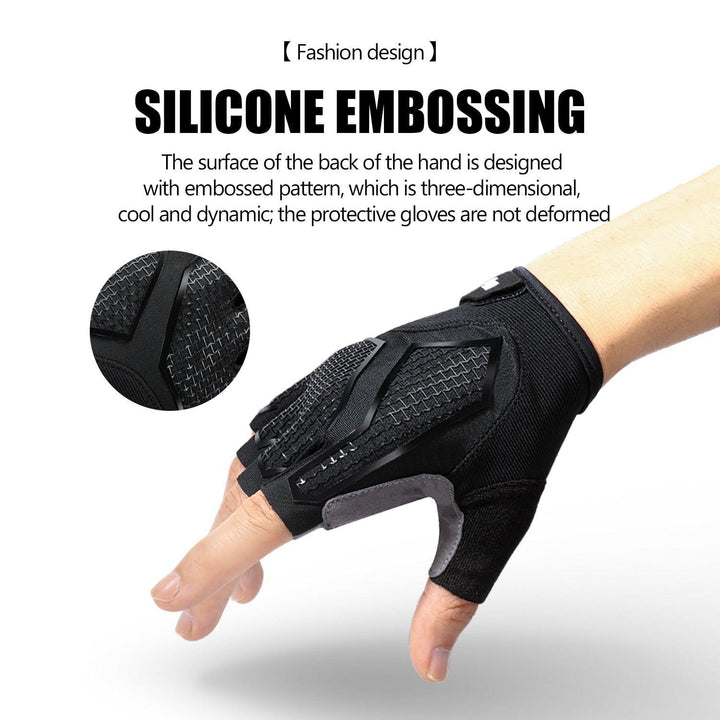 Fezrgea Gel Liquid Silicone Cycling Gloves - Half Finger Breathable MTB Road Bike Mittens - Shock-Absorbing &amp; Washable Universal Riding Gloves