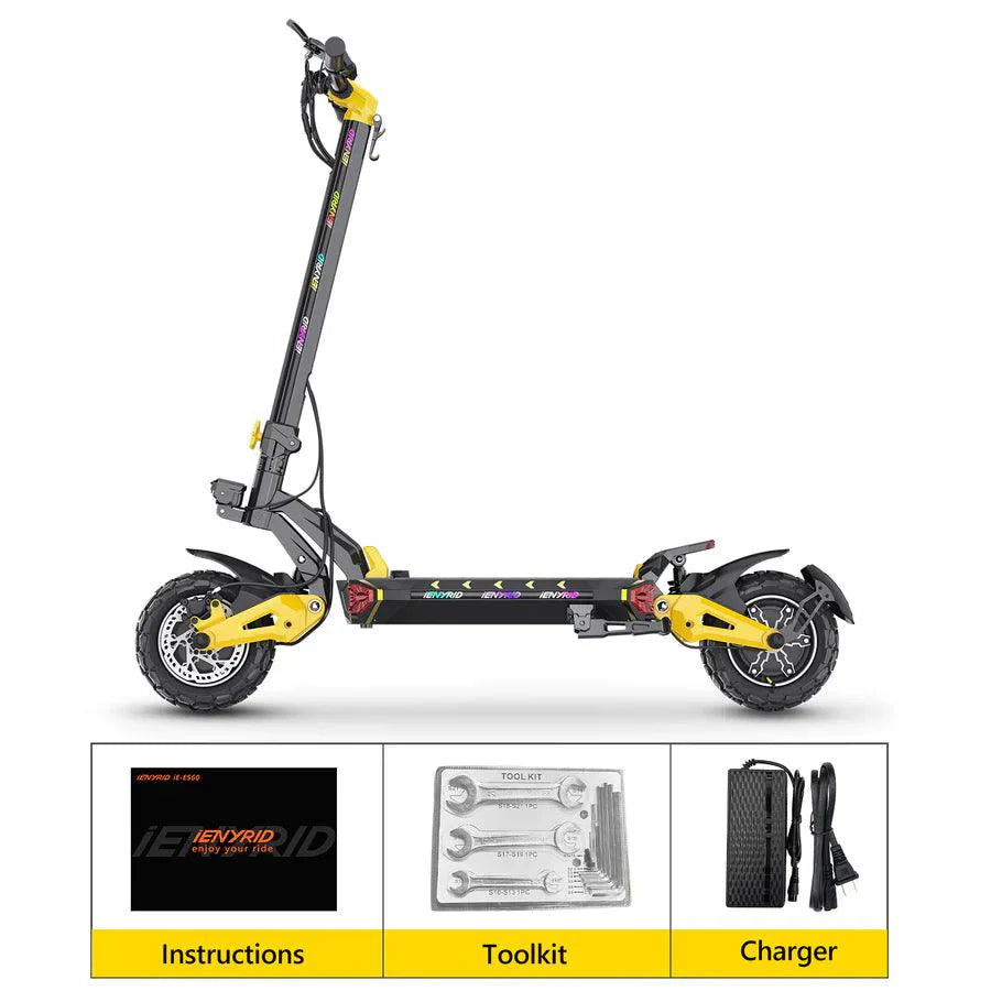 iENYRID ES60 Dual Motor Electric Scooter with Security Button Unlock System