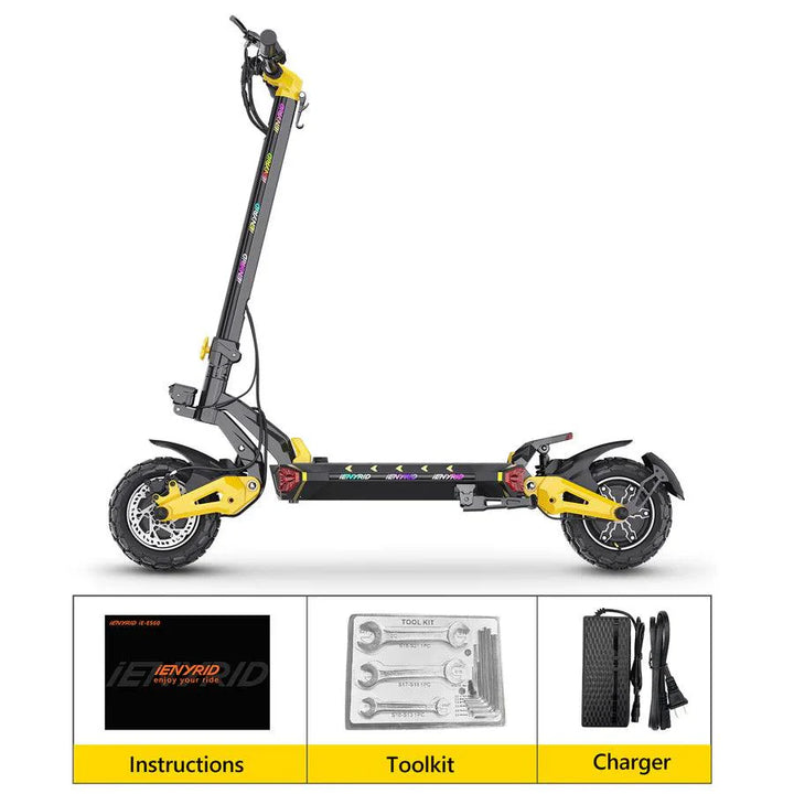 iENYRID ES60 Dual Motor Electric Scooter with Security Button Unlock System