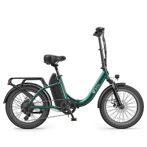 DYU C9 Step-Thru Folding Electric Bike with Hydraulic Oil Disc Brakes and IP54 Rating