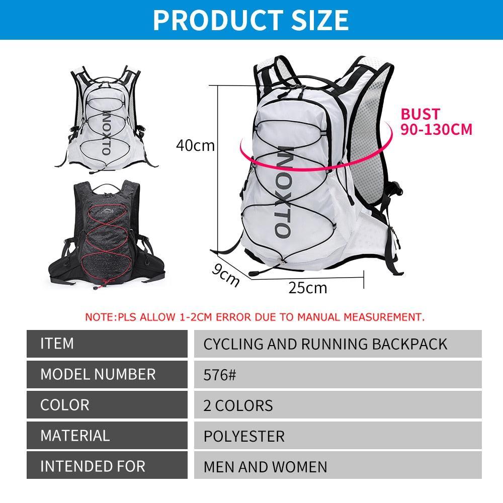 INOXTO 15L Professional Cycling Backpack - Lightweight Waterproof Sport Bag - Hydration Ready Daypack for MTB &amp; Road Biking (576T)