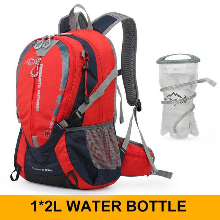 INOXTO 25L Professional Mountaineering Backpack - Hydration Compatible Hiking Daypack - Waterproof Polyester Sport Bag for Cycling &amp; Trekking