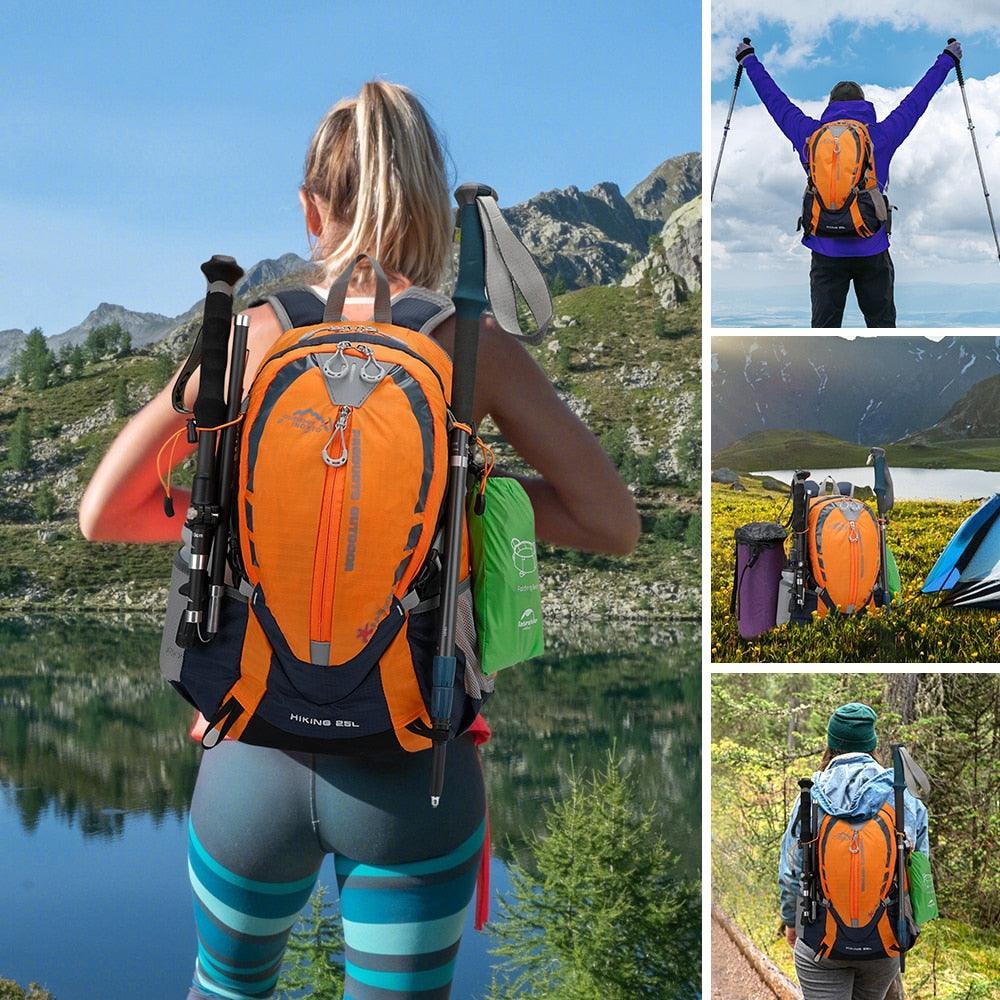 INOXTO 25L Professional Mountaineering Backpack - Hydration Compatible Hiking Daypack - Waterproof Polyester Sport Bag for Cycling &amp; Trekking