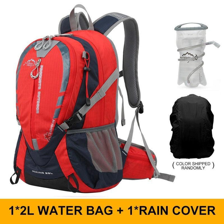 INOXTO 25L Professional Mountaineering Backpack - Hydration Compatible Hiking Daypack - Waterproof Polyester Sport Bag for Cycling &amp; Trekking