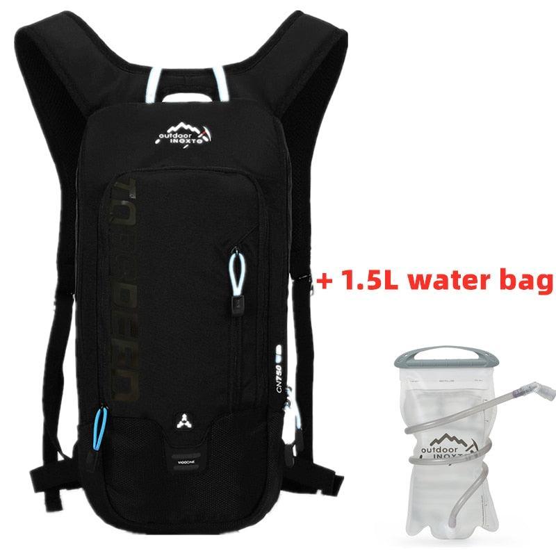 INOXTO 6L Lightweight Cycling Backpack - Waterproof &amp; Breathable Hydration Pack - Reflective Sport Daypack with Helmet Holder (Model 528A)