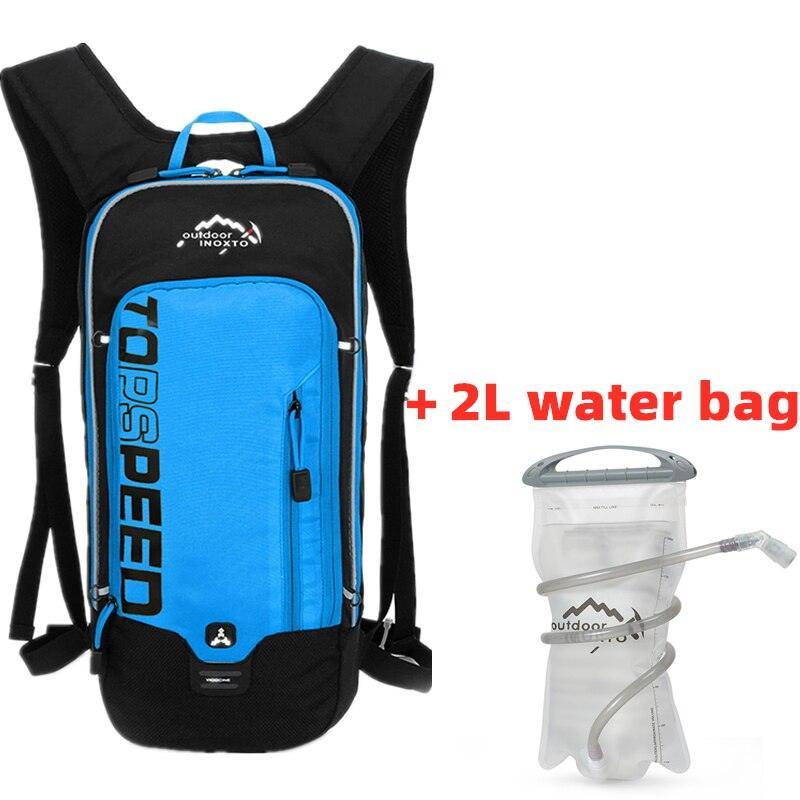 INOXTO 6L Lightweight Cycling Backpack - Waterproof &amp; Breathable Hydration Pack - Reflective Sport Daypack with Helmet Holder (Model 528A)