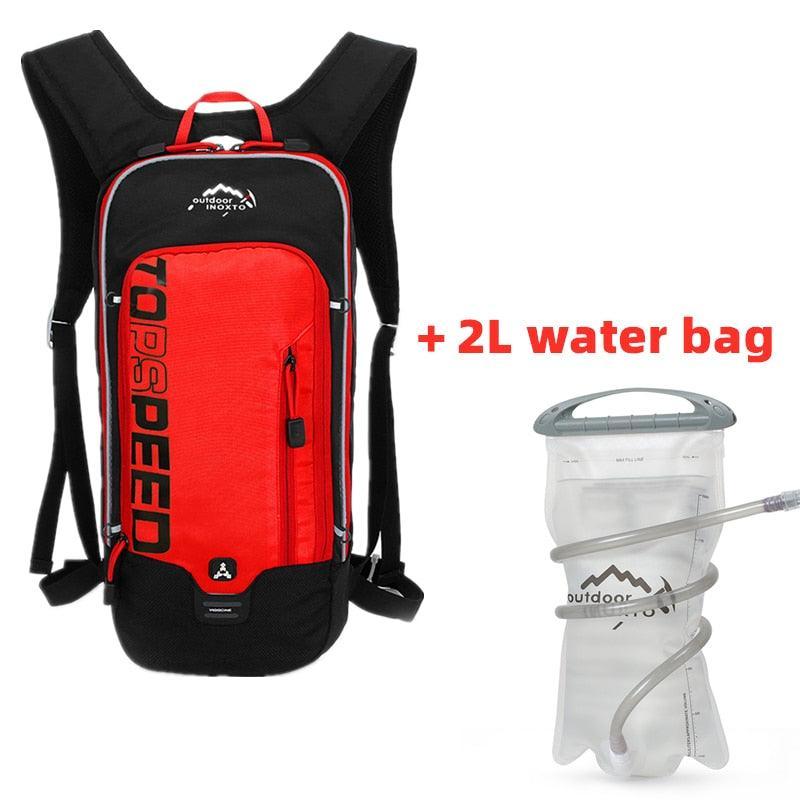INOXTO 6L Lightweight Cycling Backpack - Waterproof &amp; Breathable Hydration Pack - Reflective Sport Daypack with Helmet Holder (Model 528A)