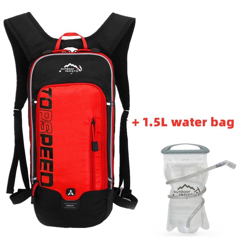 INOXTO 6L Lightweight Cycling Backpack - Waterproof &amp; Breathable Hydration Pack - Reflective Sport Daypack with Helmet Holder (Model 528A)