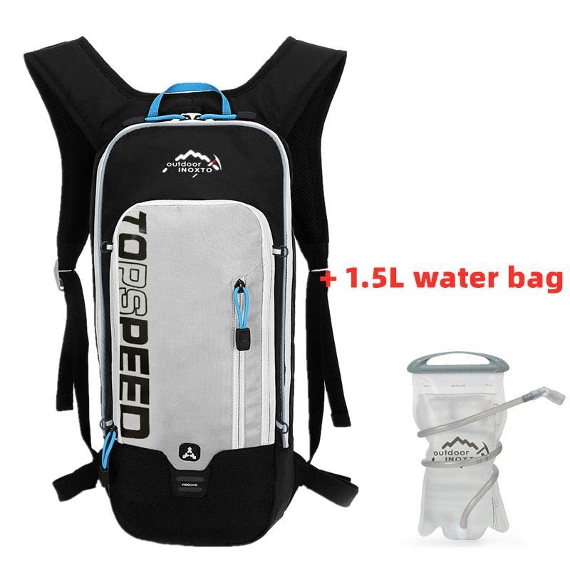 INOXTO 6L Lightweight Cycling Backpack - Waterproof &amp; Breathable Hydration Pack - Reflective Sport Daypack with Helmet Holder (Model 528A)
