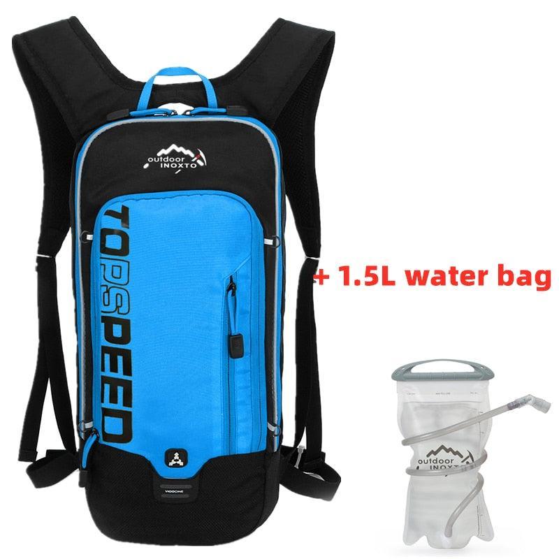 INOXTO 6L Lightweight Cycling Backpack - Waterproof &amp; Breathable Hydration Pack - Reflective Sport Daypack with Helmet Holder (Model 528A)