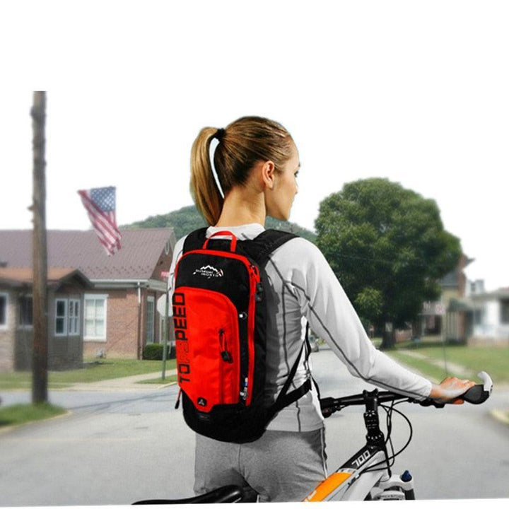 INOXTO 6L Lightweight Cycling Backpack - Waterproof &amp; Breathable Hydration Pack - Reflective Sport Daypack with Helmet Holder (Model 528A)