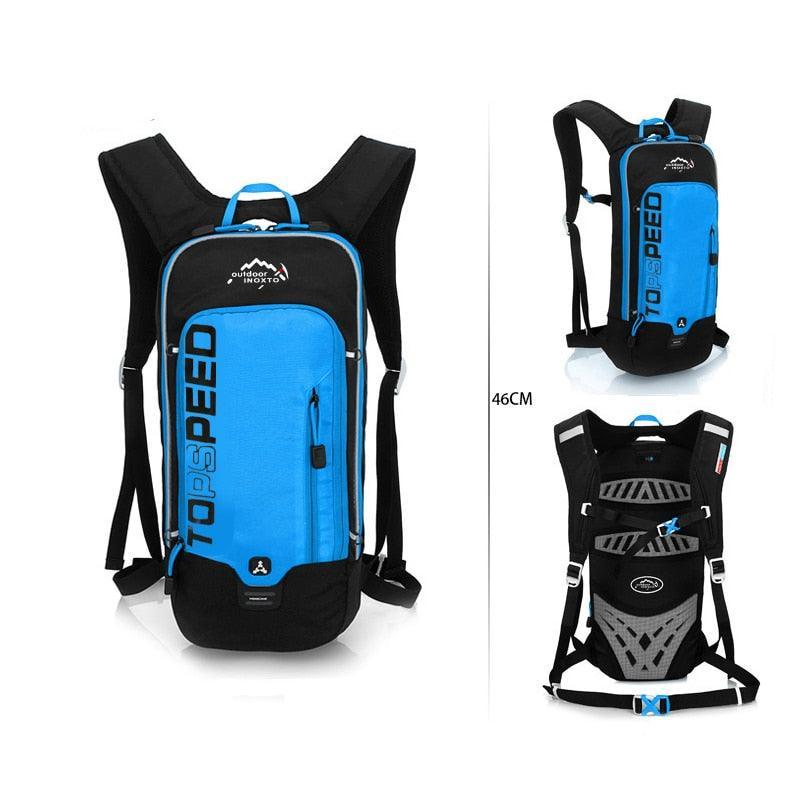 INOXTO 6L Lightweight Cycling Backpack - Waterproof &amp; Breathable Hydration Pack - Reflective Sport Daypack with Helmet Holder (Model 528A)