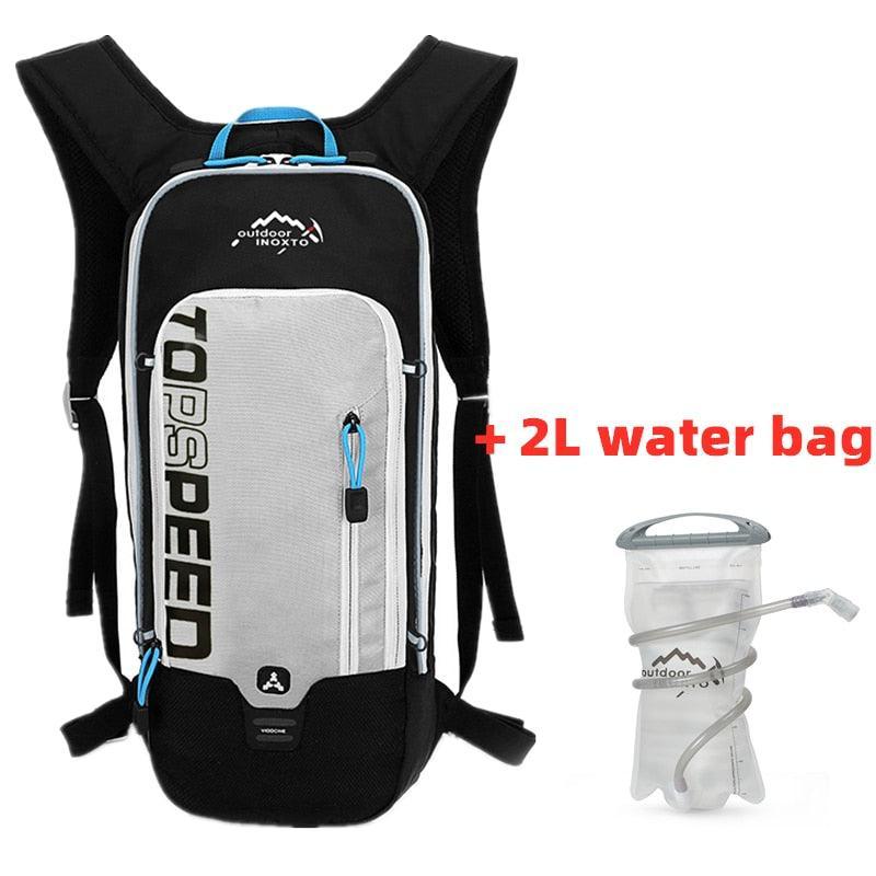 INOXTO 6L Lightweight Cycling Backpack - Waterproof &amp; Breathable Hydration Pack - Reflective Sport Daypack with Helmet Holder (Model 528A)