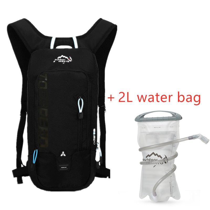 INOXTO 6L Lightweight Cycling Backpack - Waterproof &amp; Breathable Hydration Pack - Reflective Sport Daypack with Helmet Holder (Model 528A)