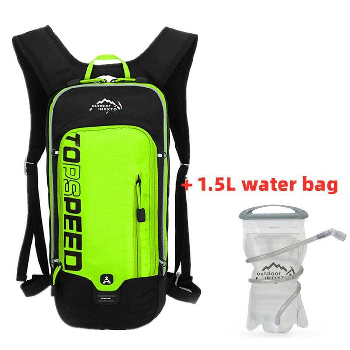 INOXTO 6L Lightweight Cycling Backpack - Waterproof &amp; Breathable Hydration Pack - Reflective Sport Daypack with Helmet Holder (Model 528A)