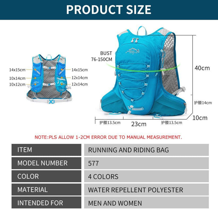 INOXTO Ultralight Waterproof Bicycle Backpack - Rainproof Cycling Daypack for MTB &amp; Road Bike - Ergonomic Breathable Sport Bag for Running &amp; Hiking