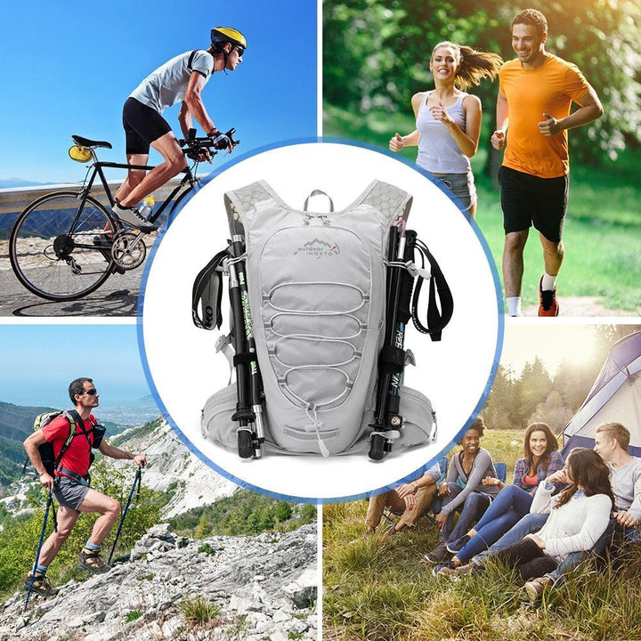 INOXTO Ultralight Waterproof Bicycle Backpack - Rainproof Cycling Daypack for MTB &amp; Road Bike - Ergonomic Breathable Sport Bag for Running &amp; Hiking