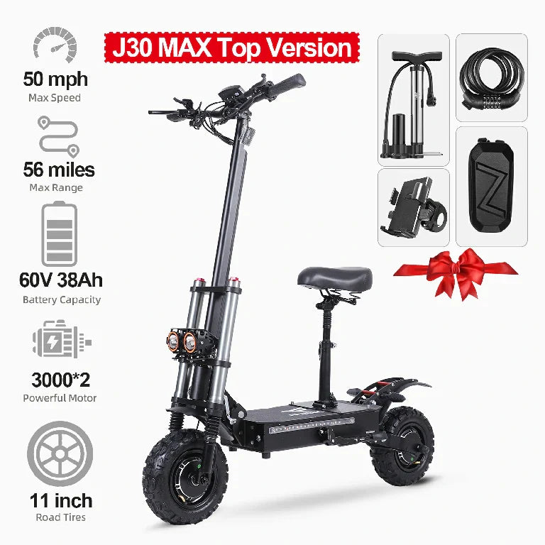 Freeboy J30 MAX Electric Scooter – 3000W Motor, 85 km/h