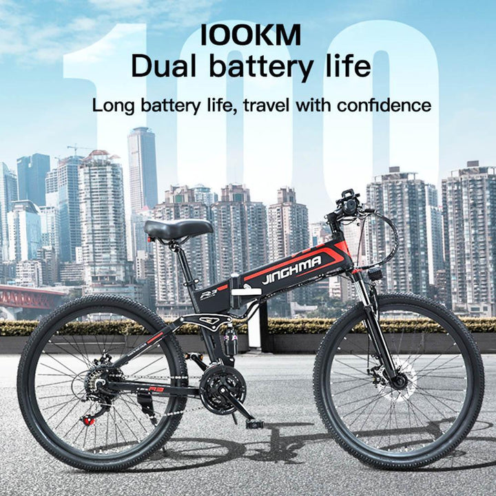 JINGHMA R3 Folding Dual Shock Absorption Electric Bike Built for Performance Riders