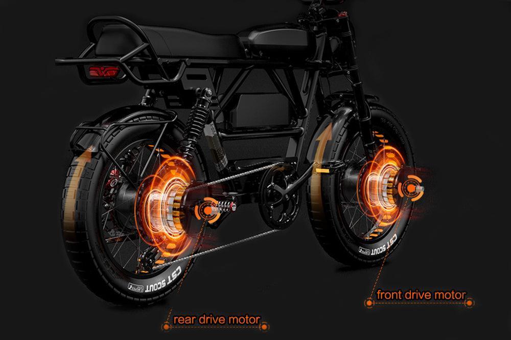 Lankeleisi X-Black Knight Dual Motor Electric Bike with High-Performance Powertrain