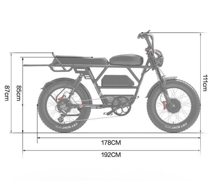 Lankeleisi X-Black Knight Dual Motor Electric Bike with High-Performance Powertrain