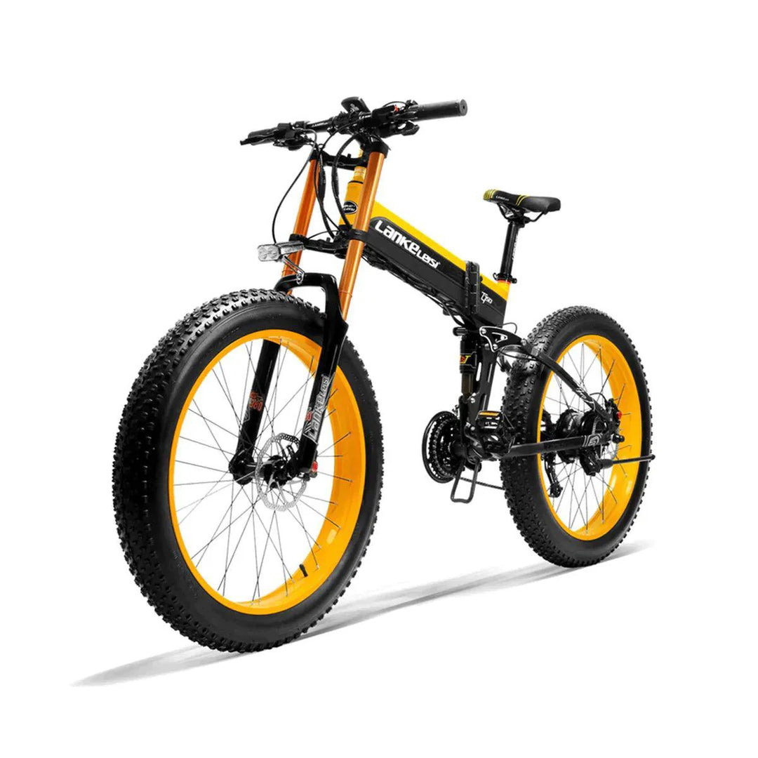 Lankeleisi XT750 Plus Electric Mountain Bike with Full Suspension and Fat Tires