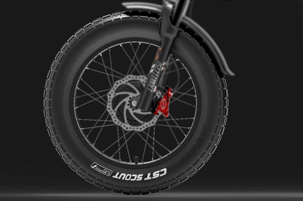 Lankeleisi XT750 Sports Version Electric Folding Fat Tire Mountain Bike