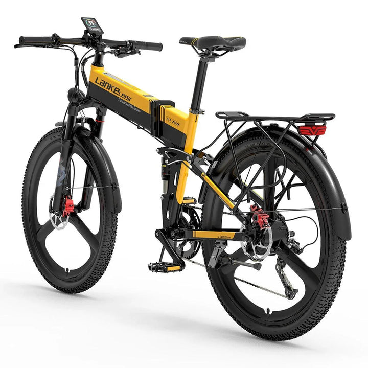 Lankeleisi XT750 Sports Version Electric Folding Fat Tire Mountain Bike