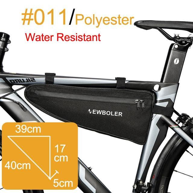 NEWBOLER Full Waterproof Bike Frame Bag - AS-017A Large Capacity Triangle Bag - 600D Nylon Seamless Pannier for MTB &amp; Road Bikepacking (1L-10L)