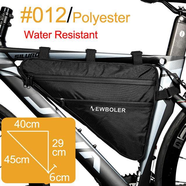 NEWBOLER Full Waterproof Bike Frame Bag - AS-017A Large Capacity Triangle Bag - 600D Nylon Seamless Pannier for MTB &amp; Road Bikepacking (1L-10L)