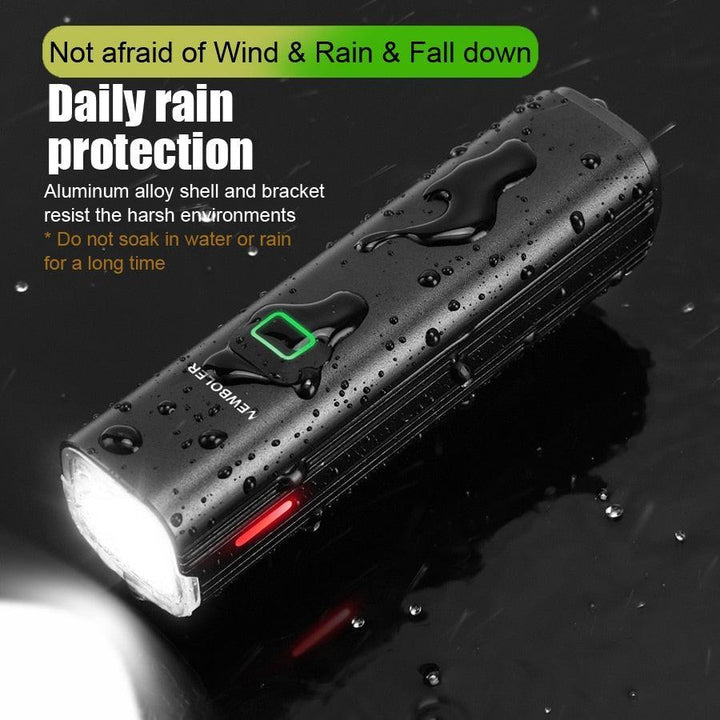 NEWBOLER 1000 Lumen Bicycle Light - 4800mAh High Capacity Battery - USB-C Rechargeable with Power Bank Function - Anti-Glare High/Low Beam Bike Lamp