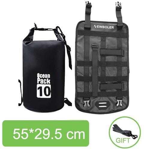 NEWBOLER 10L/15L/20L Waterproof Bike Handlebar Bag - IPX7 Dry Bag System - Ultralight Bikepacking Front Tube Bag with Reflective Design - Fits MTB &amp; Road Bike